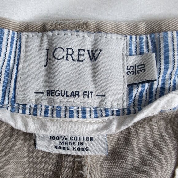 J. Crew Men's Regular Fit Chinos/Khakis, Size 35W/30L (Made in Hong Kong) - Picture 3 of 6